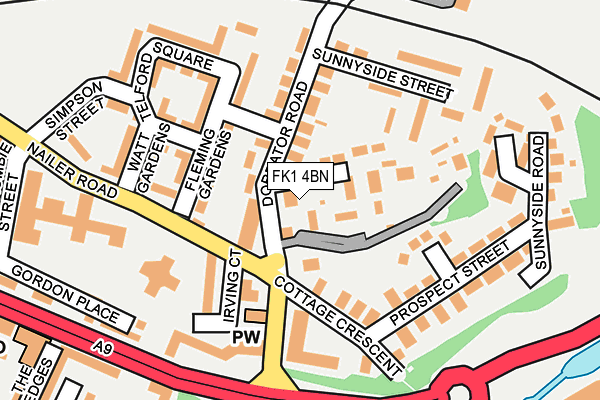 FK1 4BN map - OS OpenMap – Local (Ordnance Survey) FK1 4BN map - OS OpenMap – Local (Ordnance Survey)