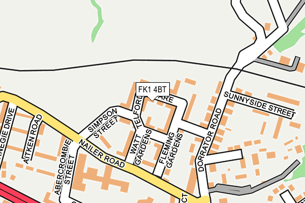 FK1 4BT map - OS OpenMap – Local (Ordnance Survey) FK1 4BT map - OS OpenMap – Local (Ordnance Survey)