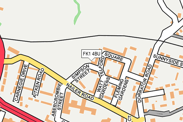 FK1 4BU map - OS OpenMap – Local (Ordnance Survey) FK1 4BU map - OS OpenMap – Local (Ordnance Survey)