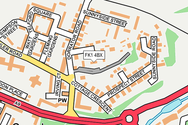 FK1 4BX map - OS OpenMap – Local (Ordnance Survey) FK1 4BX map - OS OpenMap – Local (Ordnance Survey)