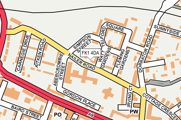 FK1 4DA map - OS OpenMap – Local (Ordnance Survey) FK1 4DA map - OS OpenMap – Local (Ordnance Survey)