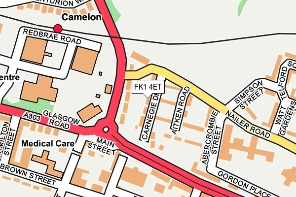 FK1 4ET map - OS OpenMap – Local (Ordnance Survey) FK1 4ET map - OS OpenMap – Local (Ordnance Survey)