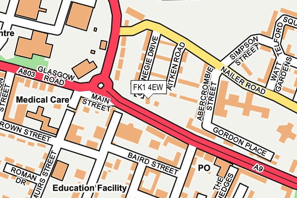 FK1 4EW map - OS OpenMap – Local (Ordnance Survey) FK1 4EW map - OS OpenMap – Local (Ordnance Survey)