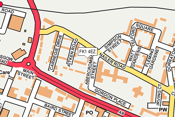 FK1 4EZ map - OS OpenMap – Local (Ordnance Survey) FK1 4EZ map - OS OpenMap – Local (Ordnance Survey)