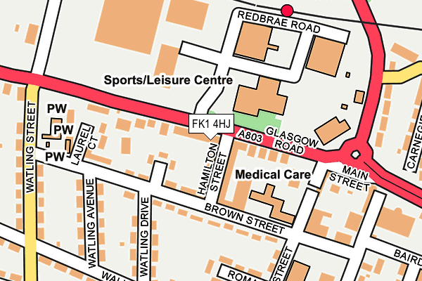 FK1 4HJ map - OS OpenMap – Local (Ordnance Survey) FK1 4HJ map - OS OpenMap – Local (Ordnance Survey)