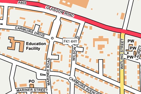 FK1 4HY map - OS OpenMap – Local (Ordnance Survey) FK1 4HY map - OS OpenMap – Local (Ordnance Survey)