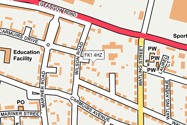 FK1 4HZ map - OS OpenMap – Local (Ordnance Survey) FK1 4HZ map - OS OpenMap – Local (Ordnance Survey)