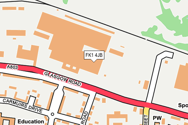 FK1 4JB map - OS OpenMap – Local (Ordnance Survey) FK1 4JB map - OS OpenMap – Local (Ordnance Survey)