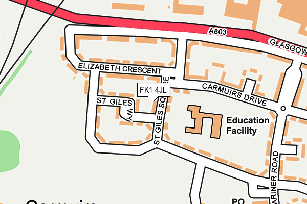FK1 4JL map - OS OpenMap – Local (Ordnance Survey) FK1 4JL map - OS OpenMap – Local (Ordnance Survey)