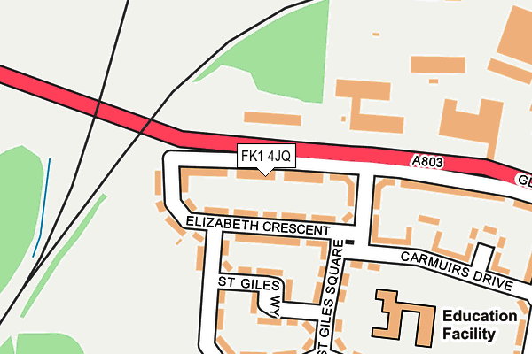 FK1 4JQ map - OS OpenMap – Local (Ordnance Survey) FK1 4JQ map - OS OpenMap – Local (Ordnance Survey)