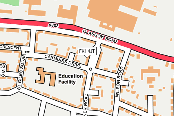 FK1 4JT map - OS OpenMap – Local (Ordnance Survey)
