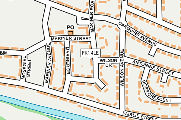 FK1 4LE map - OS OpenMap – Local (Ordnance Survey) FK1 4LE map - OS OpenMap – Local (Ordnance Survey)