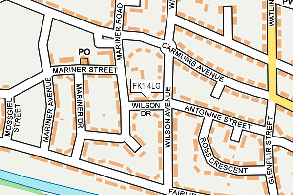 FK1 4LG map - OS OpenMap – Local (Ordnance Survey) FK1 4LG map - OS OpenMap – Local (Ordnance Survey)