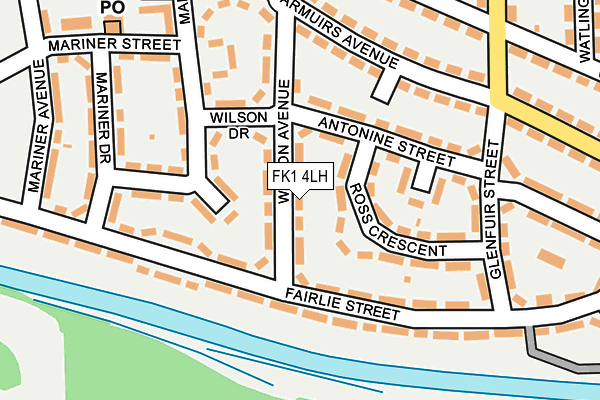 FK1 4LH map - OS OpenMap – Local (Ordnance Survey) FK1 4LH map - OS OpenMap – Local (Ordnance Survey)