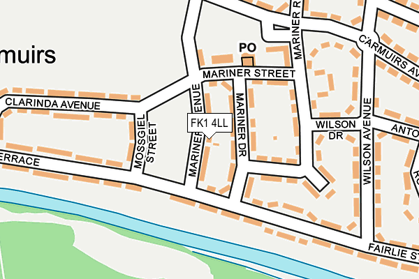 FK1 4LL map - OS OpenMap – Local (Ordnance Survey) FK1 4LL map - OS OpenMap – Local (Ordnance Survey)