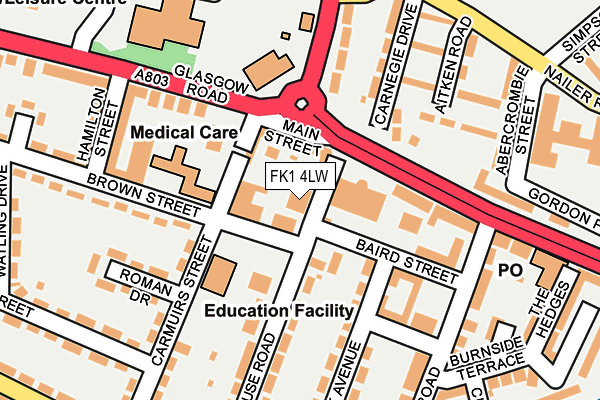 FK1 4LW map - OS OpenMap – Local (Ordnance Survey) FK1 4LW map - OS OpenMap – Local (Ordnance Survey)