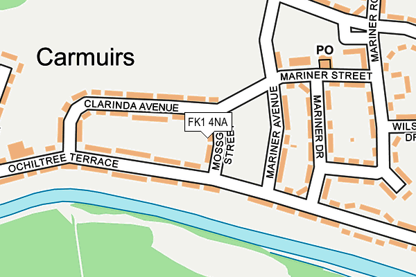 FK1 4NA map - OS OpenMap – Local (Ordnance Survey) FK1 4NA map - OS OpenMap – Local (Ordnance Survey)