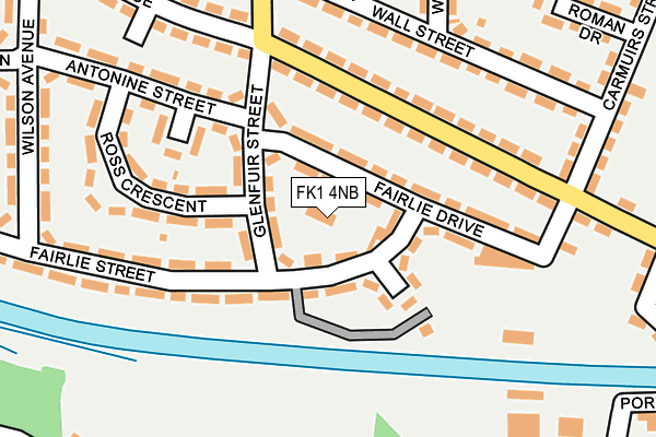 FK1 4NB map - OS OpenMap – Local (Ordnance Survey) FK1 4NB map - OS OpenMap – Local (Ordnance Survey)