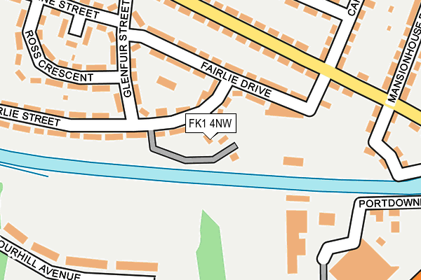 FK1 4NW map - OS OpenMap – Local (Ordnance Survey) FK1 4NW map - OS OpenMap – Local (Ordnance Survey)