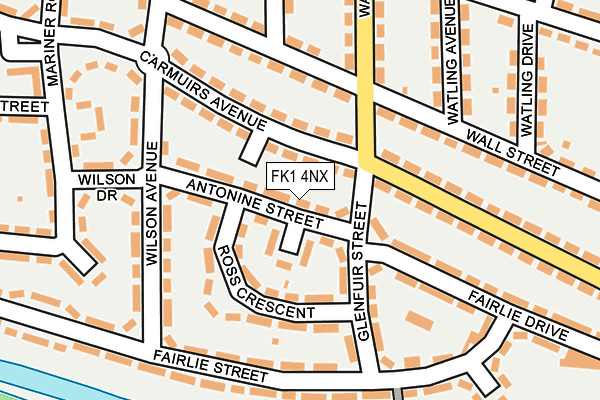 FK1 4NX map - OS OpenMap – Local (Ordnance Survey) FK1 4NX map - OS OpenMap – Local (Ordnance Survey)
