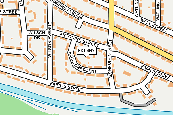 FK1 4NY map - OS OpenMap – Local (Ordnance Survey) FK1 4NY map - OS OpenMap – Local (Ordnance Survey)
