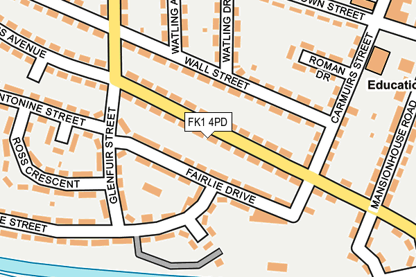 FK1 4PD map - OS OpenMap – Local (Ordnance Survey) FK1 4PD map - OS OpenMap – Local (Ordnance Survey)