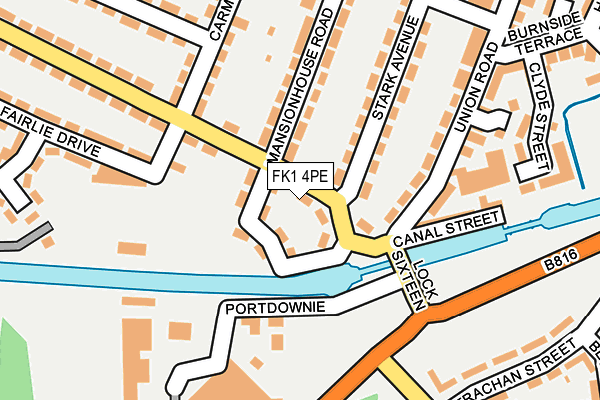FK1 4PE map - OS OpenMap – Local (Ordnance Survey) FK1 4PE map - OS OpenMap – Local (Ordnance Survey)