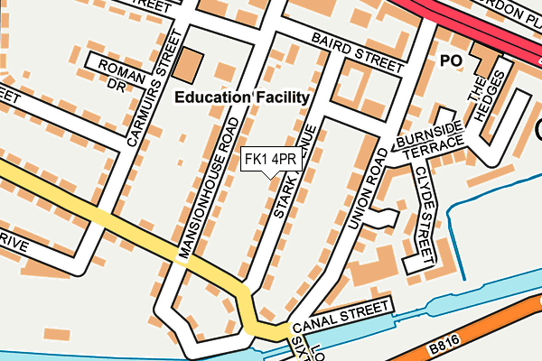 FK1 4PR map - OS OpenMap – Local (Ordnance Survey) FK1 4PR map - OS OpenMap – Local (Ordnance Survey)