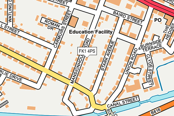 FK1 4PS map - OS OpenMap – Local (Ordnance Survey) FK1 4PS map - OS OpenMap – Local (Ordnance Survey)