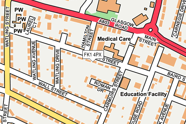 FK1 4PX map - OS OpenMap – Local (Ordnance Survey) FK1 4PX map - OS OpenMap – Local (Ordnance Survey)