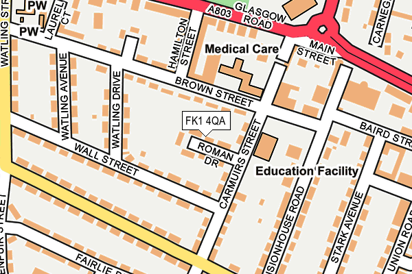 FK1 4QA map - OS OpenMap – Local (Ordnance Survey) FK1 4QA map - OS OpenMap – Local (Ordnance Survey)