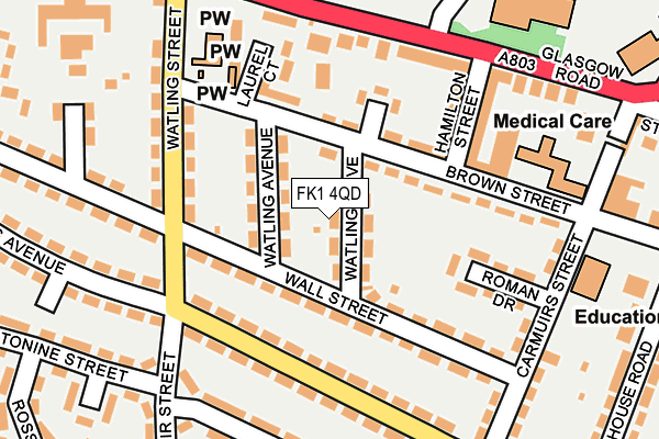 FK1 4QD map - OS OpenMap – Local (Ordnance Survey) FK1 4QD map - OS OpenMap – Local (Ordnance Survey)