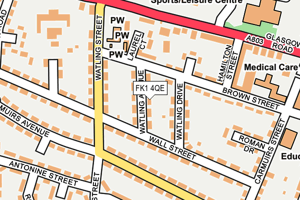 FK1 4QE map - OS OpenMap – Local (Ordnance Survey) FK1 4QE map - OS OpenMap – Local (Ordnance Survey)
