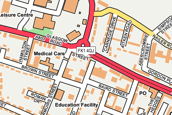 FK1 4QJ map - OS OpenMap – Local (Ordnance Survey) FK1 4QJ map - OS OpenMap – Local (Ordnance Survey)