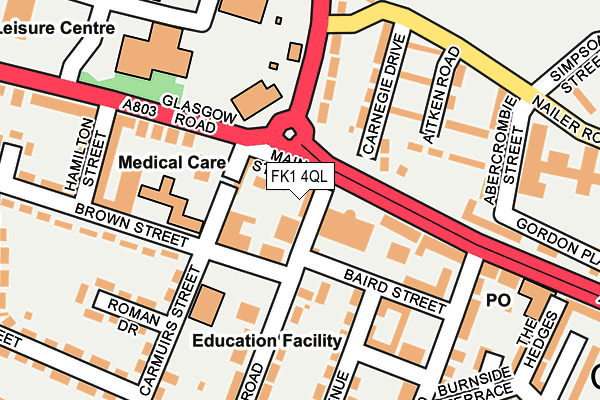 FK1 4QL map - OS OpenMap – Local (Ordnance Survey) FK1 4QL map - OS OpenMap – Local (Ordnance Survey)