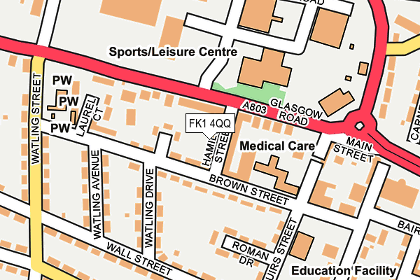 FK1 4QQ map - OS OpenMap – Local (Ordnance Survey) FK1 4QQ map - OS OpenMap – Local (Ordnance Survey)