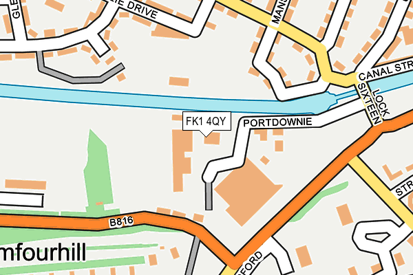 FK1 4QY map - OS OpenMap – Local (Ordnance Survey) FK1 4QY map - OS OpenMap – Local (Ordnance Survey)