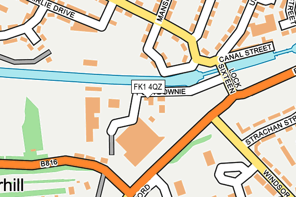 FK1 4QZ map - OS OpenMap – Local (Ordnance Survey) FK1 4QZ map - OS OpenMap – Local (Ordnance Survey)