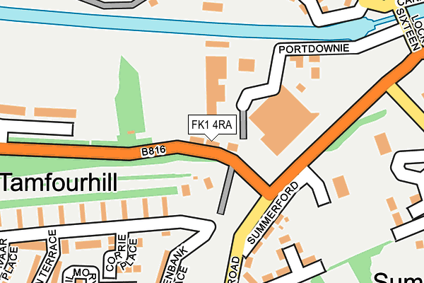 FK1 4RA map - OS OpenMap – Local (Ordnance Survey) FK1 4RA map - OS OpenMap – Local (Ordnance Survey)