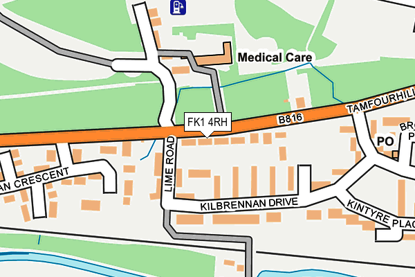 FK1 4RH map - OS OpenMap – Local (Ordnance Survey) FK1 4RH map - OS OpenMap – Local (Ordnance Survey)