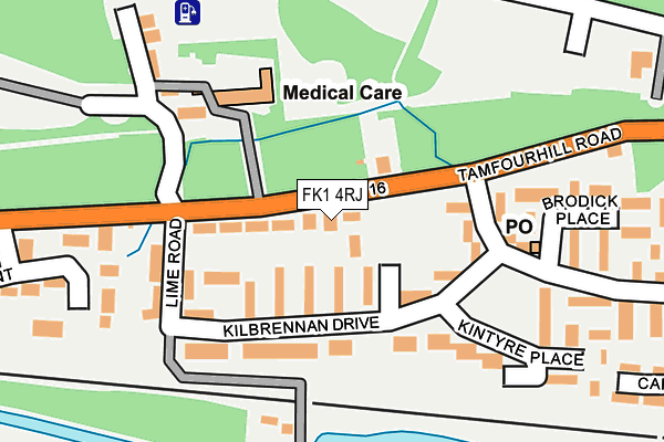 FK1 4RJ map - OS OpenMap – Local (Ordnance Survey) FK1 4RJ map - OS OpenMap – Local (Ordnance Survey)