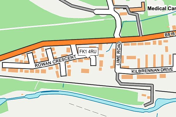 FK1 4RU map - OS OpenMap – Local (Ordnance Survey) FK1 4RU map - OS OpenMap – Local (Ordnance Survey)