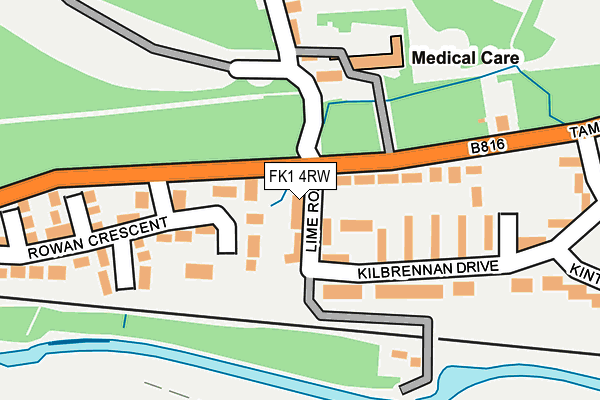 FK1 4RW map - OS OpenMap – Local (Ordnance Survey) FK1 4RW map - OS OpenMap – Local (Ordnance Survey)