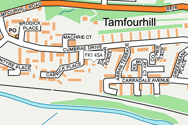 FK1 4SA map - OS OpenMap – Local (Ordnance Survey) FK1 4SA map - OS OpenMap – Local (Ordnance Survey)