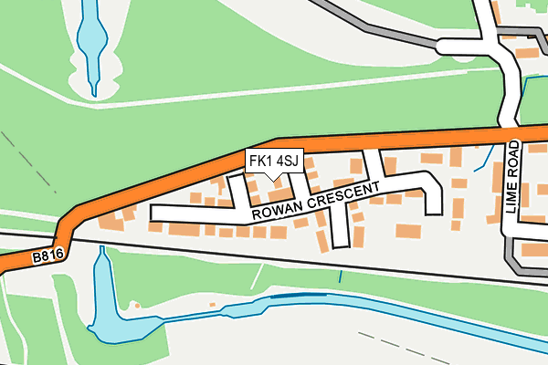 FK1 4SJ map - OS OpenMap – Local (Ordnance Survey) FK1 4SJ map - OS OpenMap – Local (Ordnance Survey)