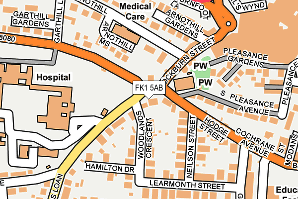 FK1 5AB map - OS OpenMap – Local (Ordnance Survey) FK1 5AB map - OS OpenMap – Local (Ordnance Survey)