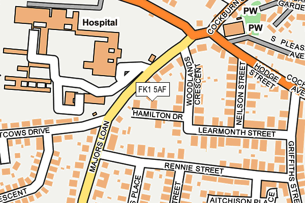 FK1 5AF map - OS OpenMap – Local (Ordnance Survey) FK1 5AF map - OS OpenMap – Local (Ordnance Survey)
