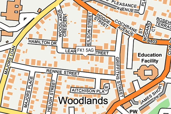 FK1 5AG map - OS OpenMap – Local (Ordnance Survey) FK1 5AG map - OS OpenMap – Local (Ordnance Survey)