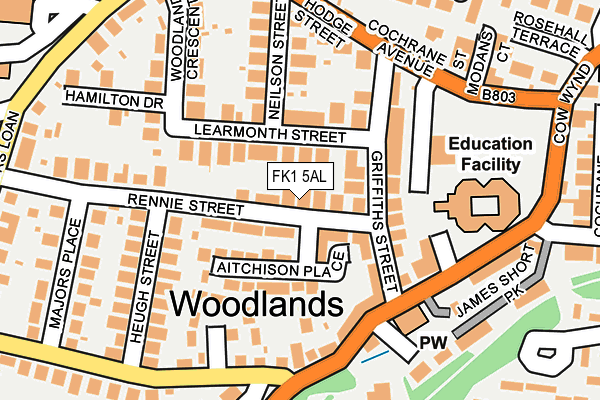 FK1 5AL map - OS OpenMap – Local (Ordnance Survey) FK1 5AL map - OS OpenMap – Local (Ordnance Survey)