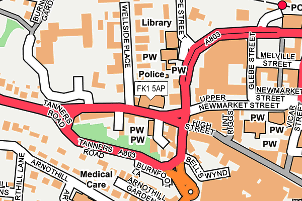 FK1 5AP map - OS OpenMap – Local (Ordnance Survey) FK1 5AP map - OS OpenMap – Local (Ordnance Survey)